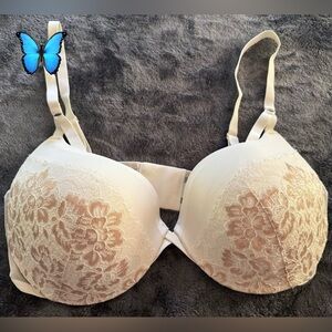 Maidenform Cream Floral Lace Bra - 40D